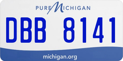 MI license plate DBB8141