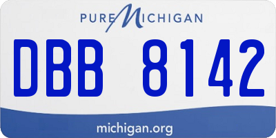 MI license plate DBB8142