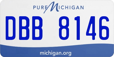 MI license plate DBB8146
