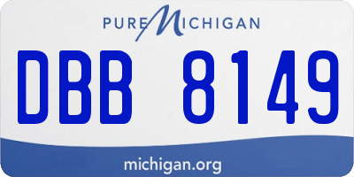 MI license plate DBB8149