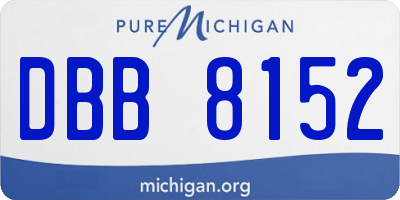 MI license plate DBB8152