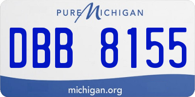 MI license plate DBB8155