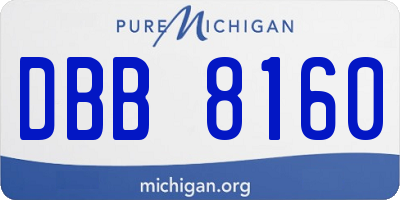 MI license plate DBB8160