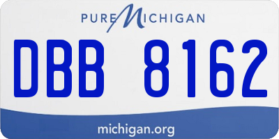 MI license plate DBB8162