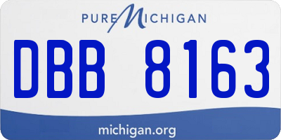 MI license plate DBB8163