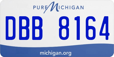 MI license plate DBB8164
