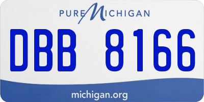 MI license plate DBB8166