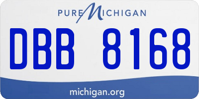 MI license plate DBB8168