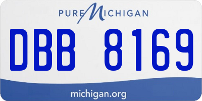 MI license plate DBB8169