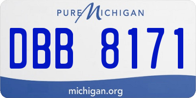 MI license plate DBB8171