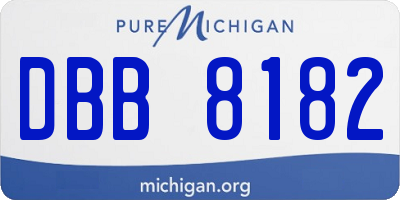 MI license plate DBB8182