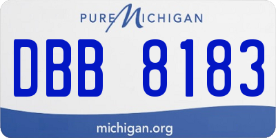 MI license plate DBB8183