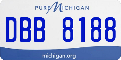 MI license plate DBB8188