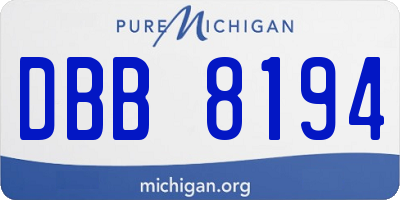 MI license plate DBB8194