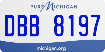 MI license plate DBB8197