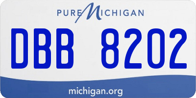 MI license plate DBB8202