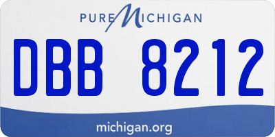 MI license plate DBB8212