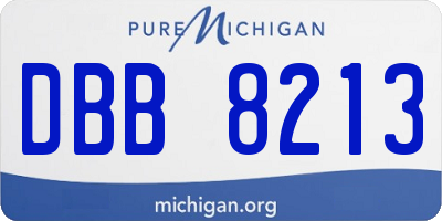 MI license plate DBB8213