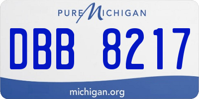 MI license plate DBB8217