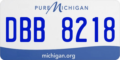 MI license plate DBB8218