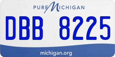 MI license plate DBB8225