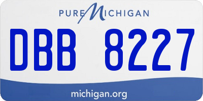 MI license plate DBB8227