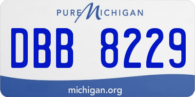 MI license plate DBB8229