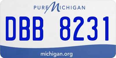 MI license plate DBB8231