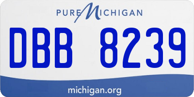 MI license plate DBB8239