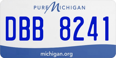 MI license plate DBB8241