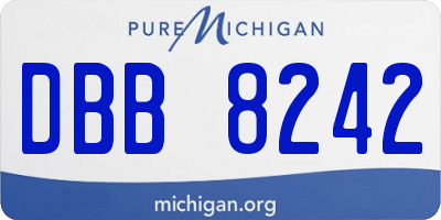 MI license plate DBB8242