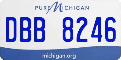 MI license plate DBB8246