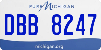 MI license plate DBB8247
