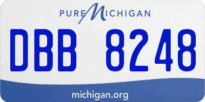 MI license plate DBB8248