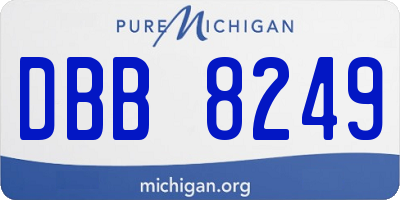 MI license plate DBB8249