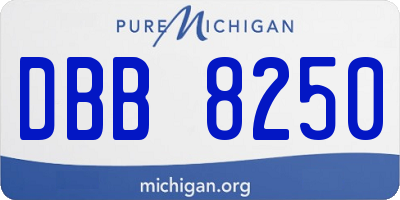 MI license plate DBB8250