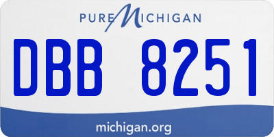 MI license plate DBB8251