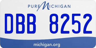 MI license plate DBB8252