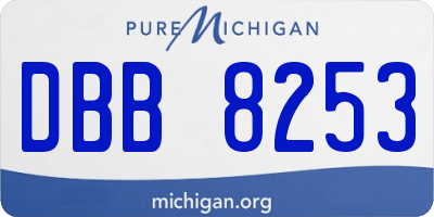 MI license plate DBB8253