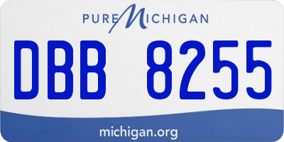 MI license plate DBB8255
