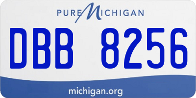 MI license plate DBB8256