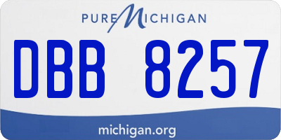 MI license plate DBB8257