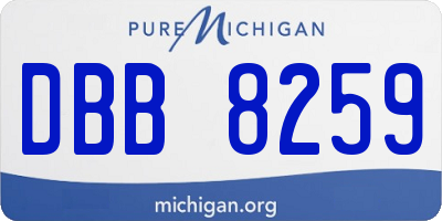 MI license plate DBB8259