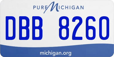 MI license plate DBB8260