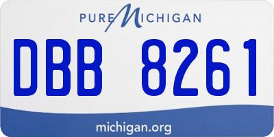 MI license plate DBB8261