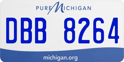 MI license plate DBB8264