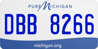 MI license plate DBB8266