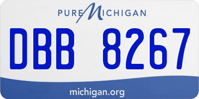 MI license plate DBB8267