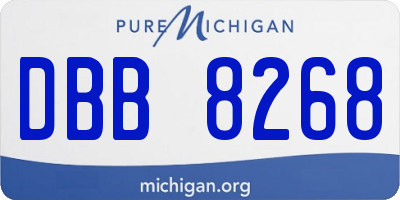 MI license plate DBB8268