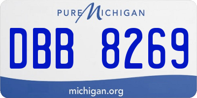 MI license plate DBB8269